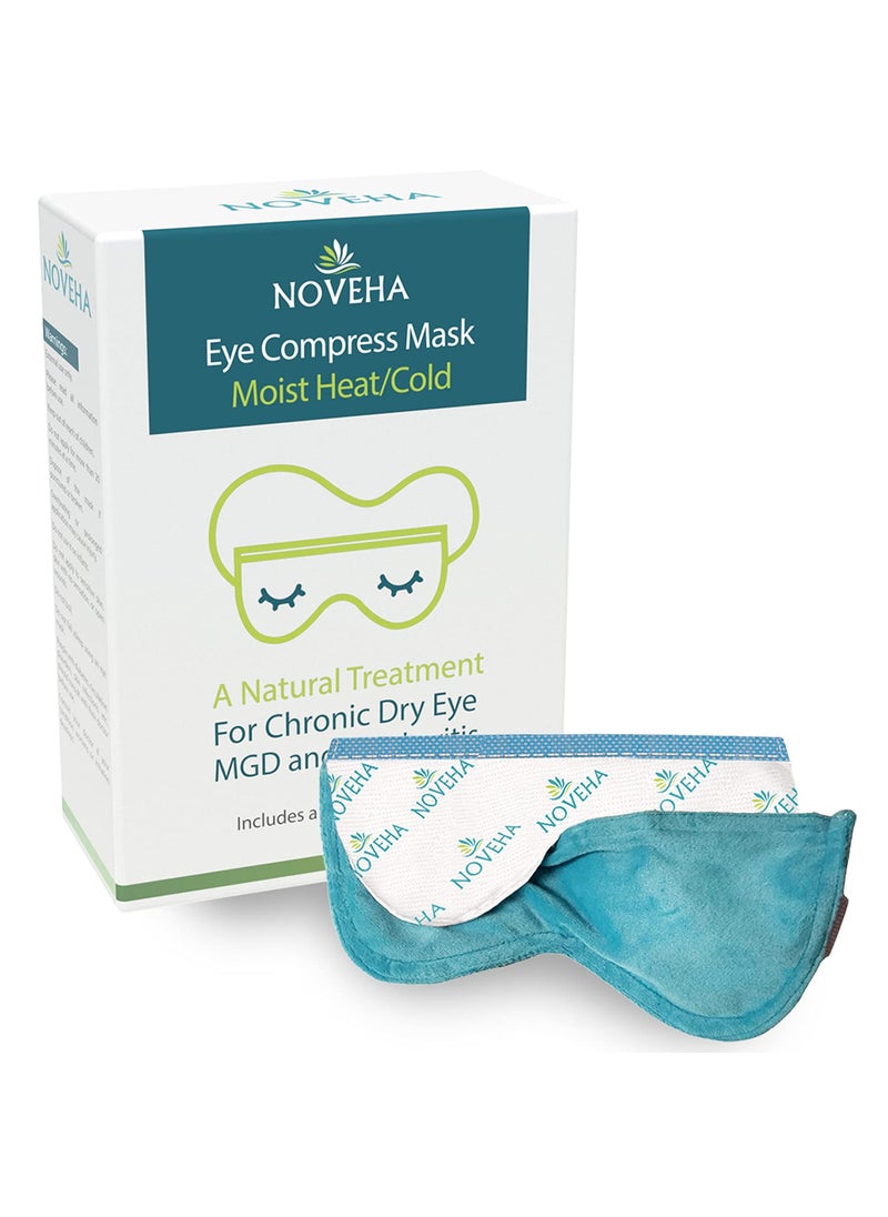 NOVEHA Ultra Warm Compress Eye Mask  Moist Hot Technology for Sensitive Dry Eyes Microwave Activated  Relieves Stye or Pink Eye Heat Water Procedure for Irritated Eyes and Eyelid Bumps