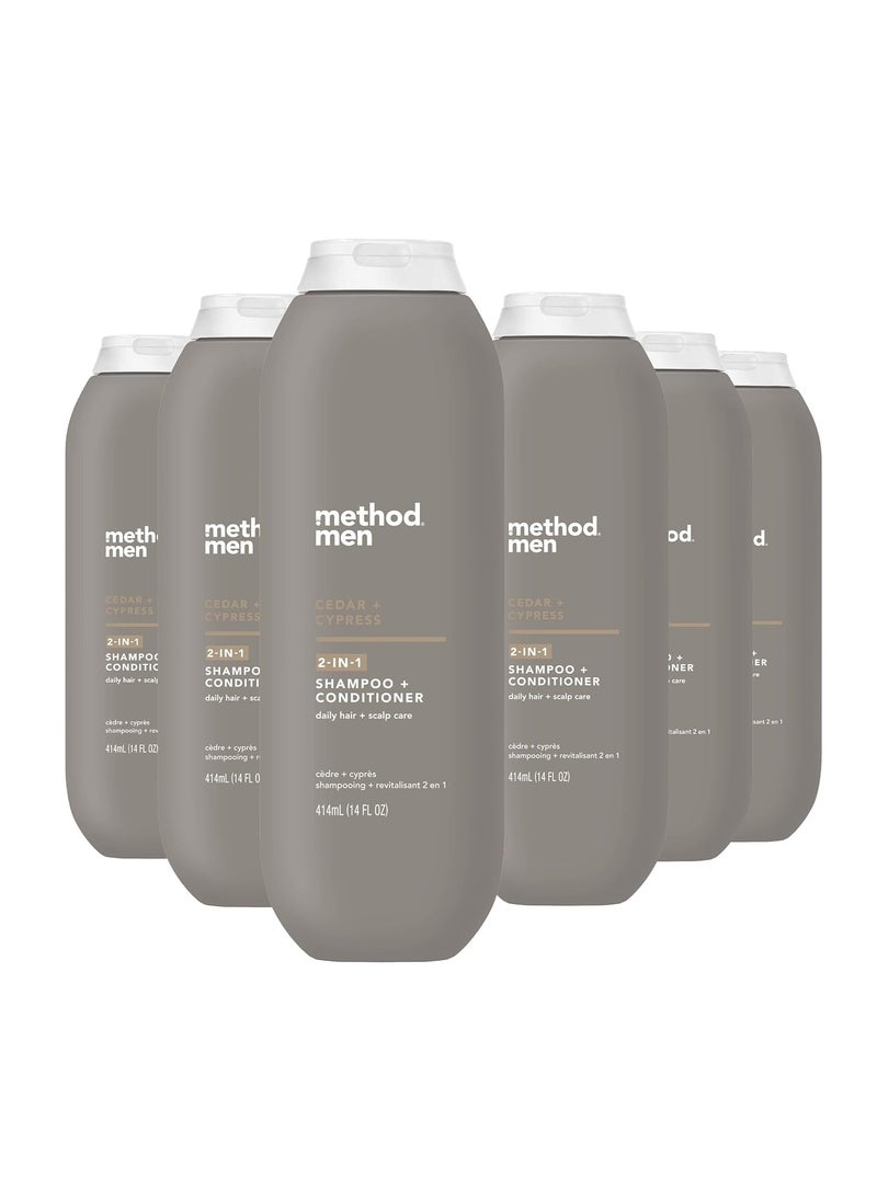 Method Men 2in1 Shampoo  Conditioner Cedar  Cypress Pack Of 6 Cedar  Cypress 6 Count