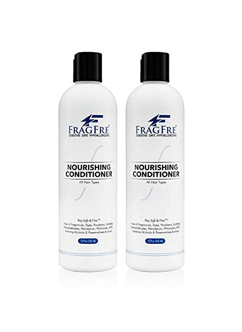 Fragrance Free Conditioner 12 oz 2Pack Gift Set  Parabens Free Hypoallergenic  Hair Conditioner for Sensitive Skin  Deep Conditioning for Normal Treated and Fragile Hairs  Vegan GFCF