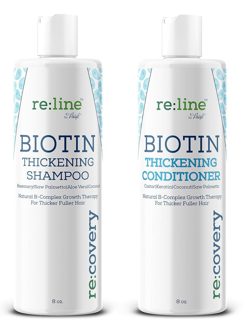 Biotin Shampoo and Conditioner for Hair Growth Thinning Hair Treatment  NATURAL Sulfate Free for Men and Women THICKENING SHAMPOO AND CONDITIONER