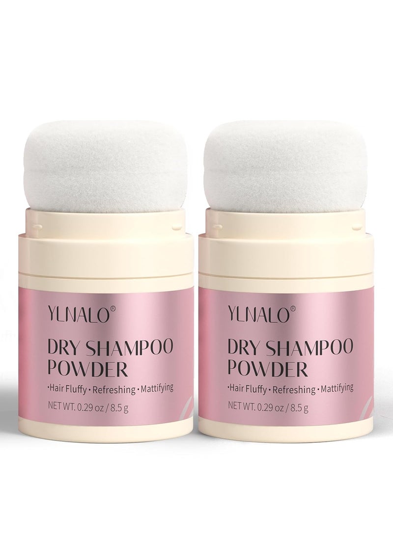 YLNALO Dry Shampoo Powder 2 Packs Mattifying Root Fuller Looking Refreshing HairNonaerosol No White Cast Travel Size Dry Shampoo Suitable for Women and Men058Oz