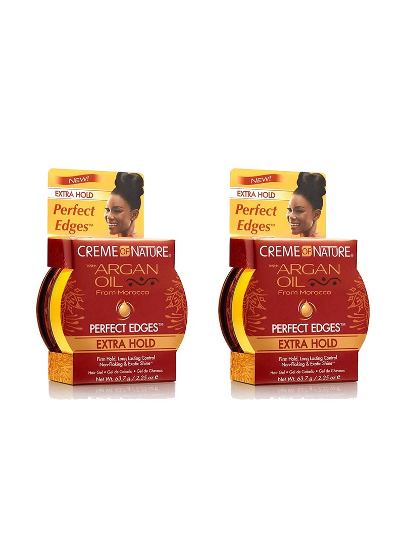 Creme Of Nature Argan Oil Perfect Edges Extra Hold 225 Ounce 66ml 2 Pack