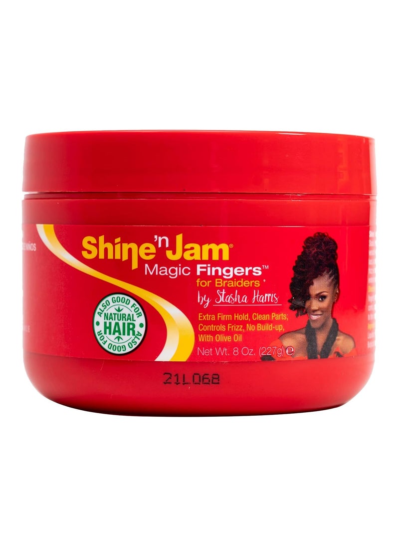 Shine N Jam Magic Fingers For Braiders Extra Firm Hold 8 Ounce Pack of 2