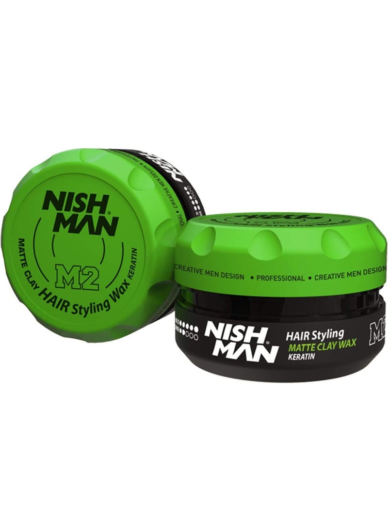nishman Hair Styling Series Matte Clay Wax Keratin M2 100ml