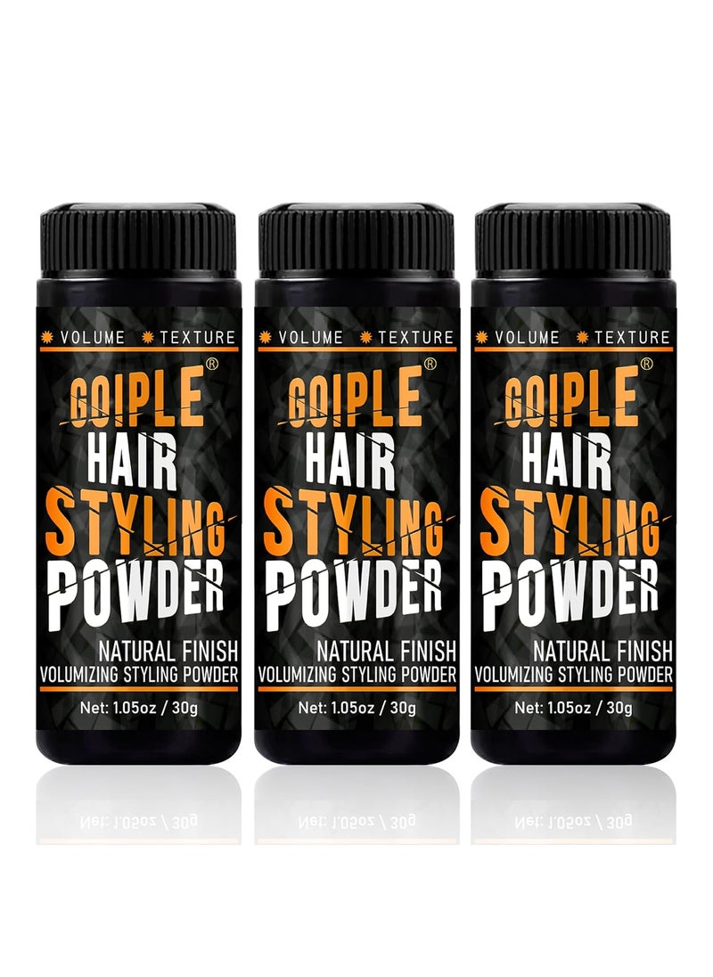 Hair Styling Powder 105oz Natural Look Styling Powder for Men Volumizing  Texturizing Powder Flexible Hold Hair Powder for Men Easy to Apply Texture Powder with No OilGreasyResidue 3pcs