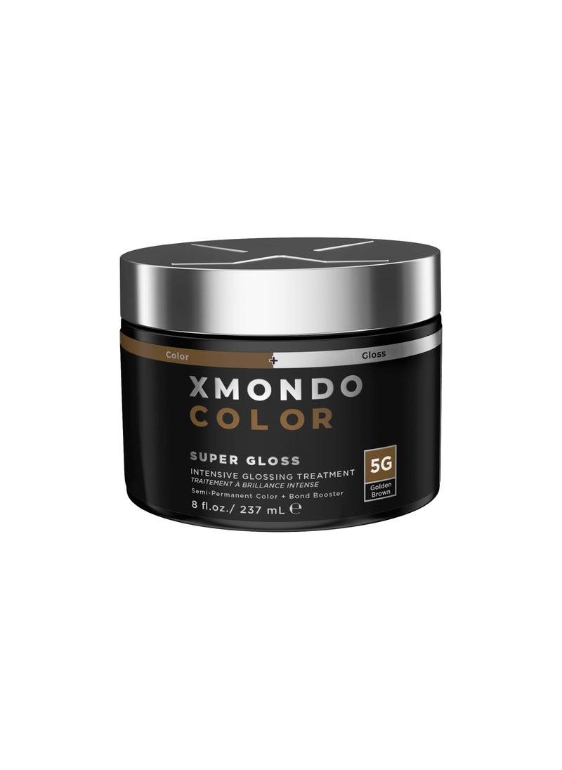 XMONDO Color Golden Brown Color Depositing Mask  SemiPermanent Hair Dye Super Gloss  Infused with Bond Boosters for Nourishment Revitalize  Repair Vegan Formula 8 Fl Oz 1Pack