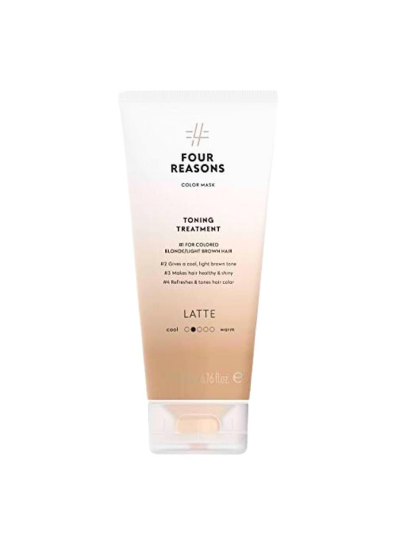 FOUR REASONS Color Mask  Latte  27 Colors Toning Treatment Color Depositing Conditioner Tone  Enhance ColorTreated Hair  Semi Permanent Hair Dye Vegan and CrueltyFree 676 fl oz