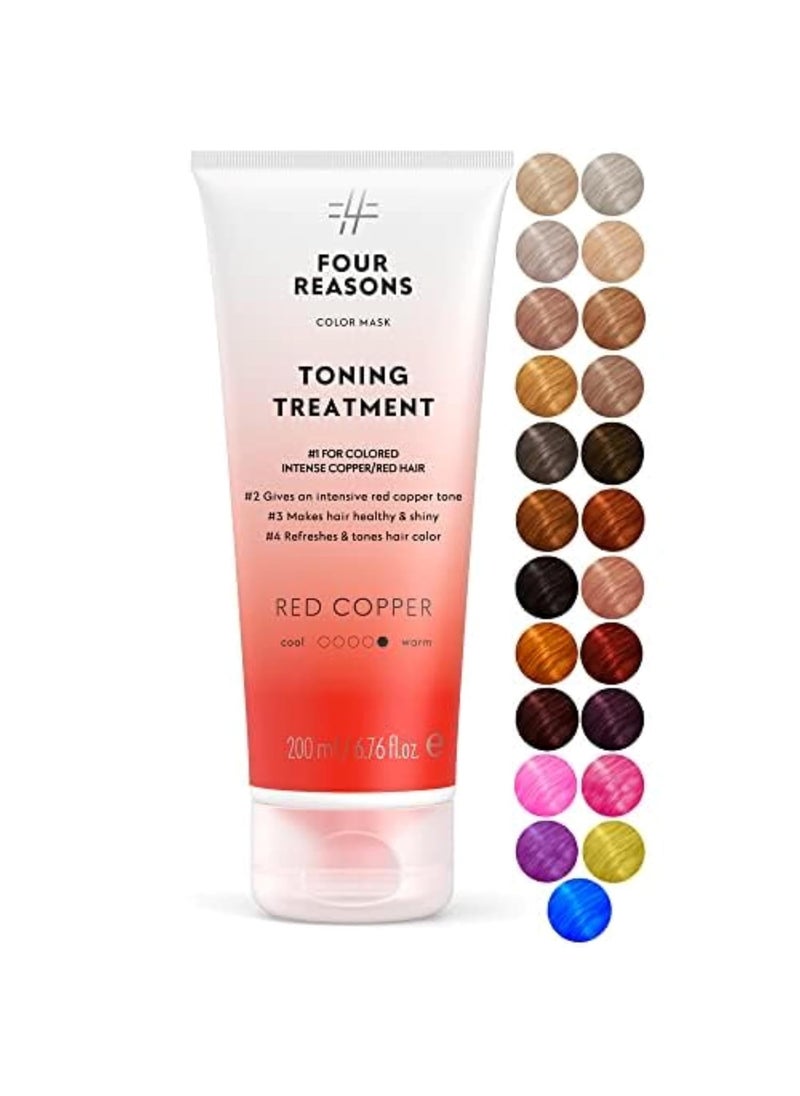 Four Reasons Color Mask  Red Copper  27 Colors Toning Treatment Color Depositing Conditioner Tone  Enhance ColorTreated Hair  Semi Permanent Hair Dye Vegan and CrueltyFree 676 fl oz