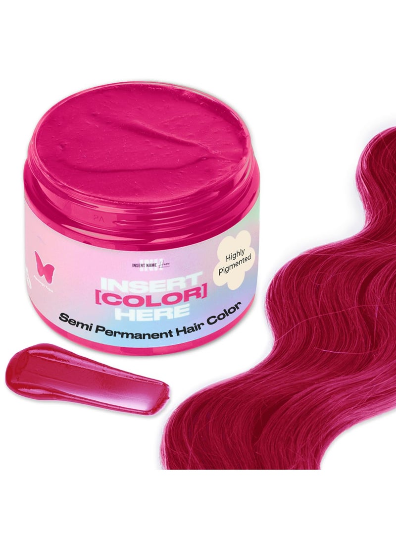 INH Semi Permanent Hair Color  Color Depositing Conditioner  Pink Hair Dye  No Bleach No Peroxide Temporary Flamingo Topaz Tint for Women Men  Vegan Ammonia Free Sulfate Free Ready to Use 6oz