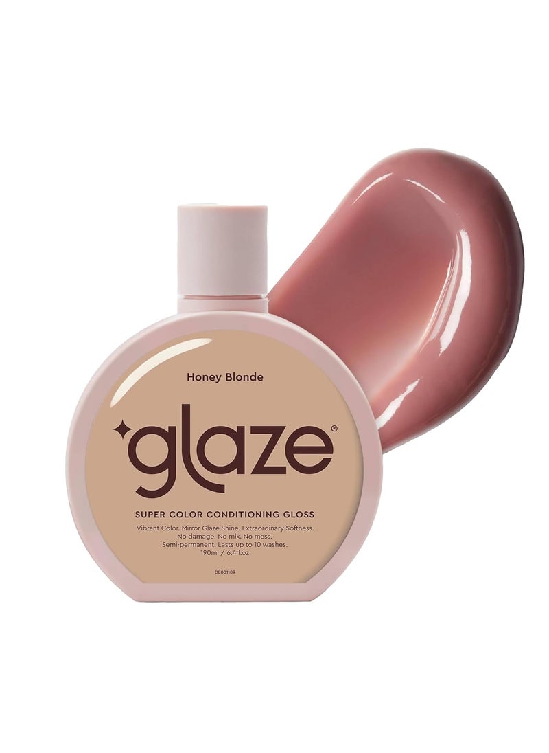 Glaze Super Gloss Color Conditioning Gloss  Honey Blonde for Medium to Dark Blonde Hair  Rinse Out SemiPermanent Hair Gloss that Enhances Color and Boosts Shine  Hydration