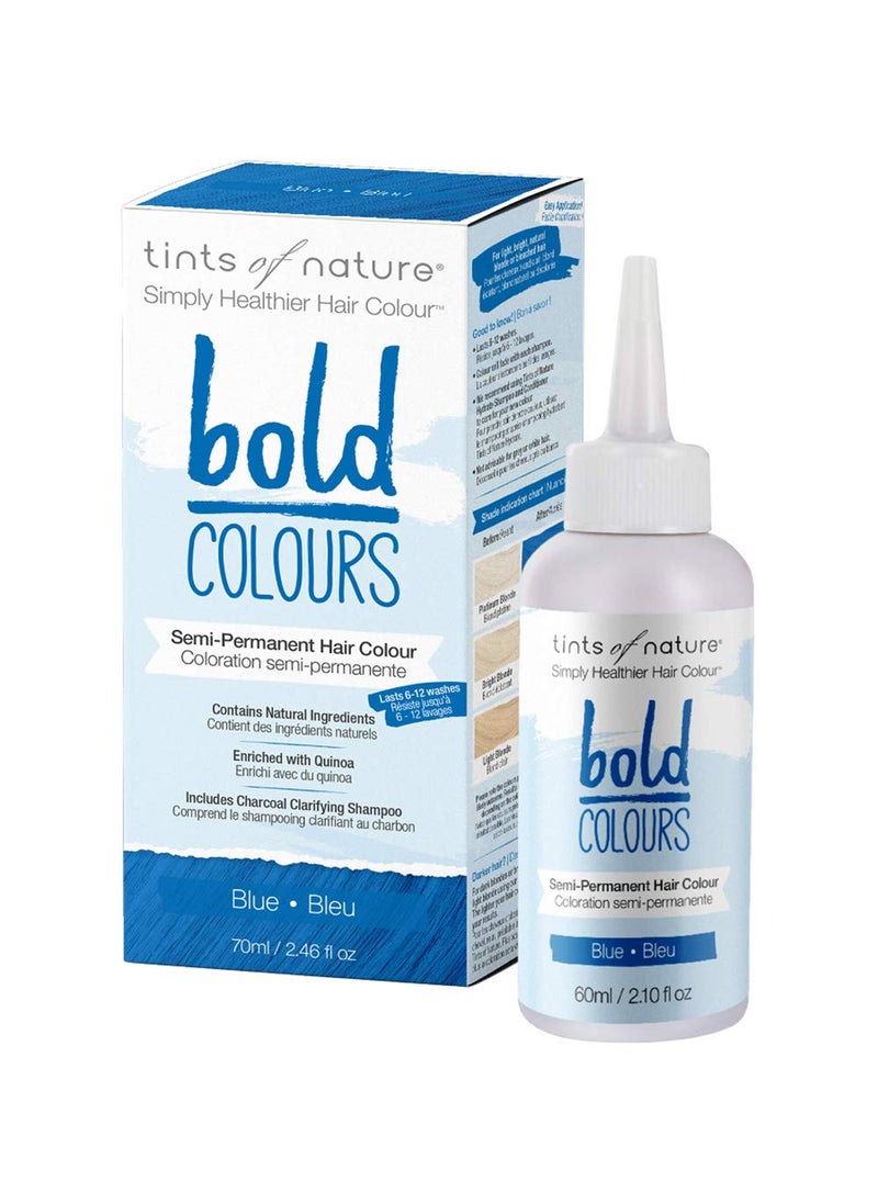 Tints of Nature Bold Colour Blue SemiPermanent Hair Dye AmmoniaFree and DamageFree Colouring 70ml