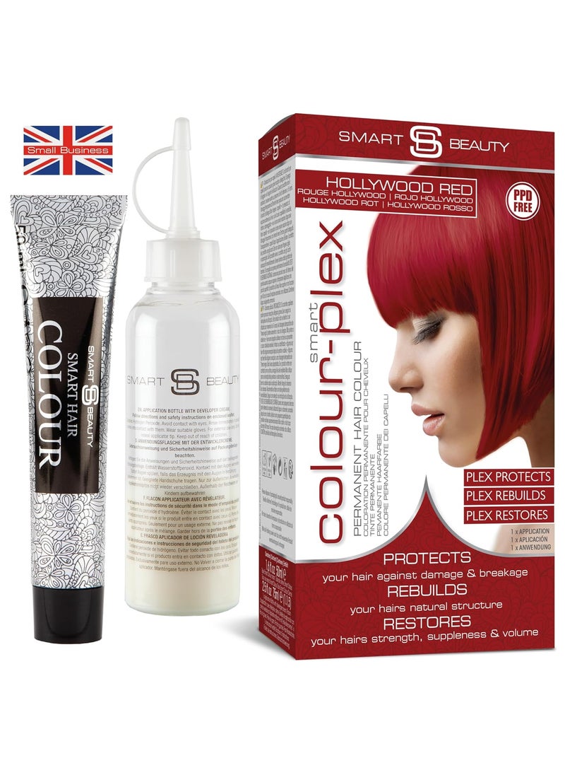 Smart Beauty Red Hair Dye with Plex AntiBreakage Technology Protecting and Restoring Hair Structure Plum Color Vegan and CrueltyFree