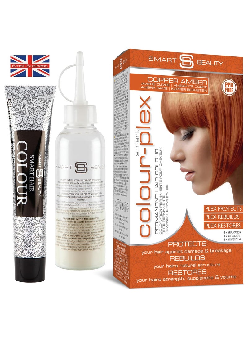 Smart Beauty Ginger Hair Dye Permanent with Plex AntiBreakage Technology Copper Red PPD Free Vegan Cruelty Free