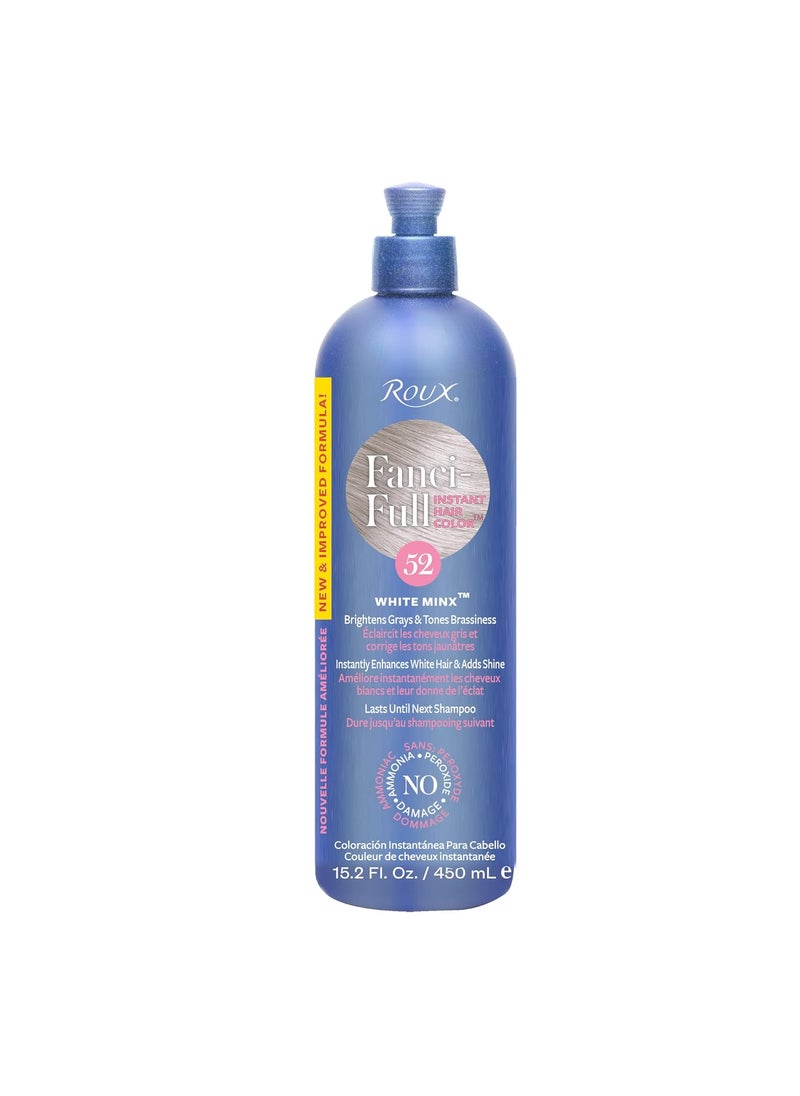 Roux FanciFull Instant Hair Color Rinse 52 White Minx Temporarily Evens Tones Blends Away Gray 152 Oz