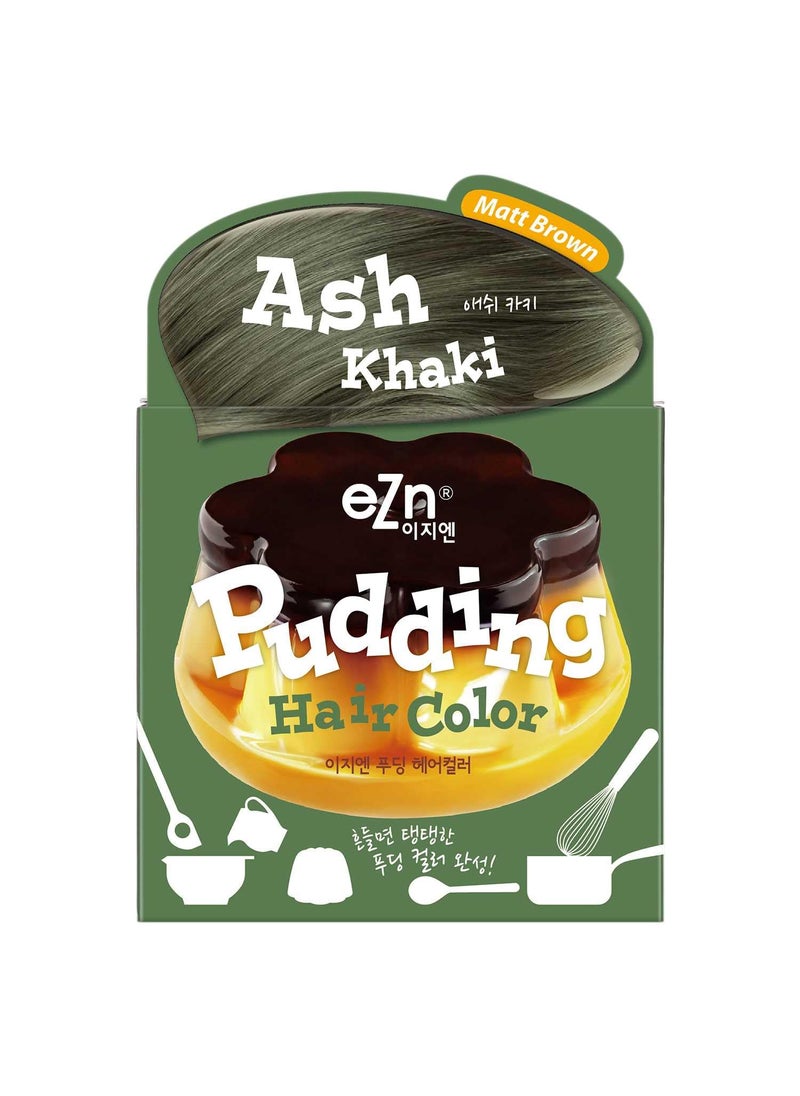 eZn Pudding Hair Dye Ammonia Free SemiPermanent Self Hair Dye DIY Kit included contain Keratin Made in Korea Beauty Ash Khaki