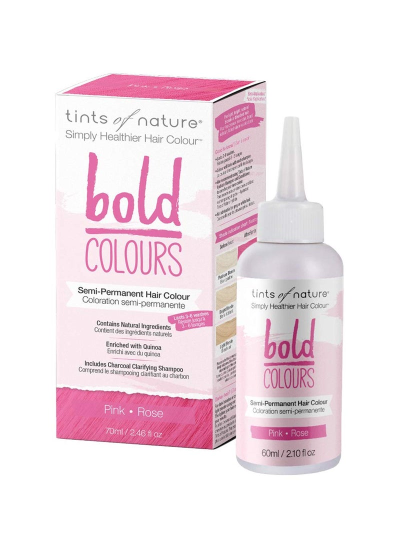 Tints of Nature Bold Colour Pink SemiPermanent Hair Dye AmmoniaFree and DamageFree Colouring 70ml