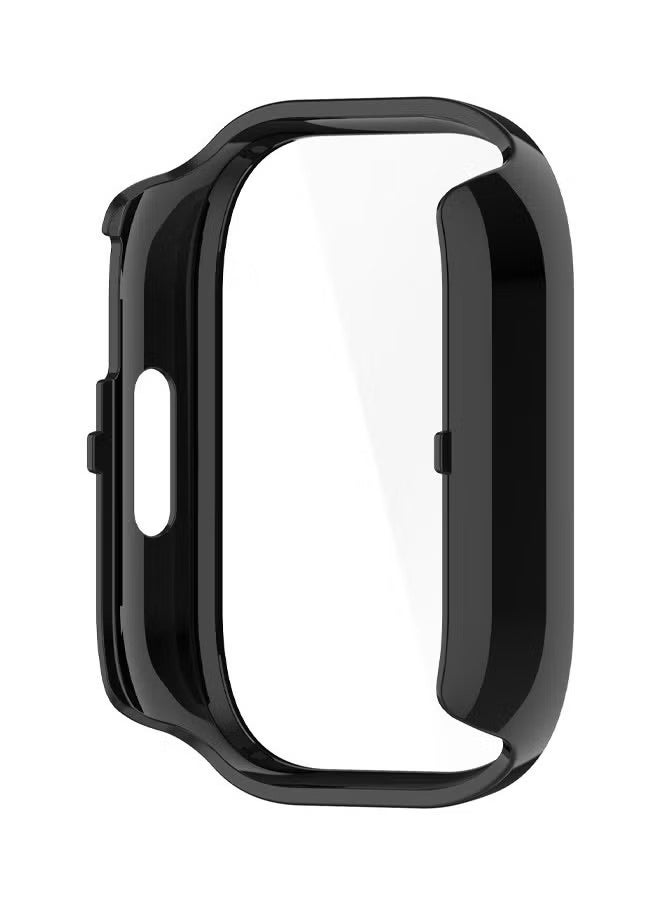 Case Compatible with Redmi Watch 5 Lite Watch Glass Protective Film Hard Plastic Frame Redmi Watch 5 Lite Watch Case Black