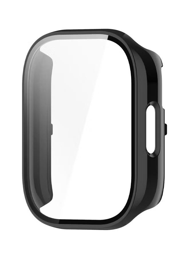 Case Compatible with Redmi Watch 5 Lite Watch Glass Protective Film Hard Plastic Frame Redmi Watch 5 Lite Watch Case Black