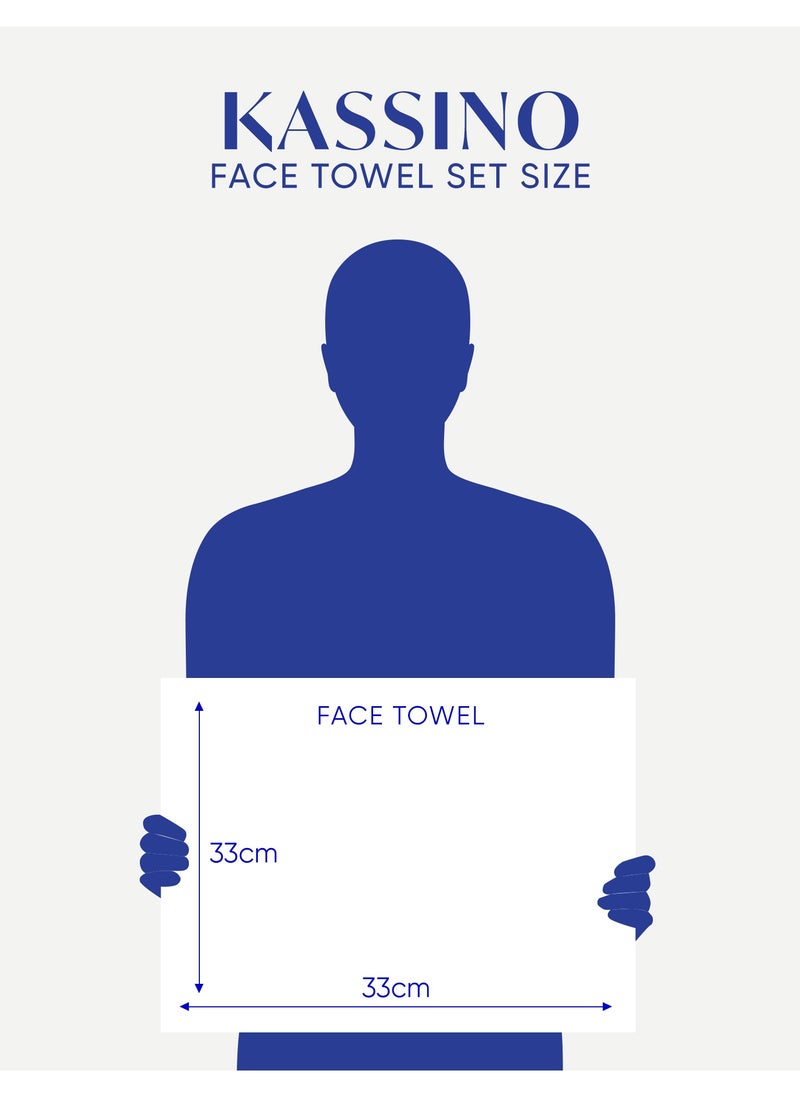 Kassino Jumbo Face Towel (12 Pack, 33x33 cm) - 580 GSM Large Face Towels,100% Combed Cotton, Soft & Quick-Dry Towels, Highly Absorbent, Double Stitched Hotel Quality Towels | Apricot