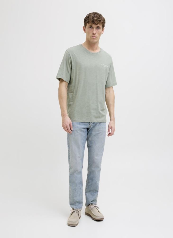 Jjjeff Monogram Detail Crew Neck T-Shirt