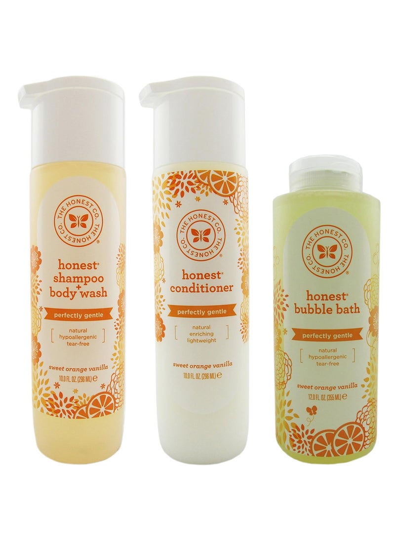 The Honest Company Shampoo  Body Wash Conditioner and Bubble Bath Variety Pack