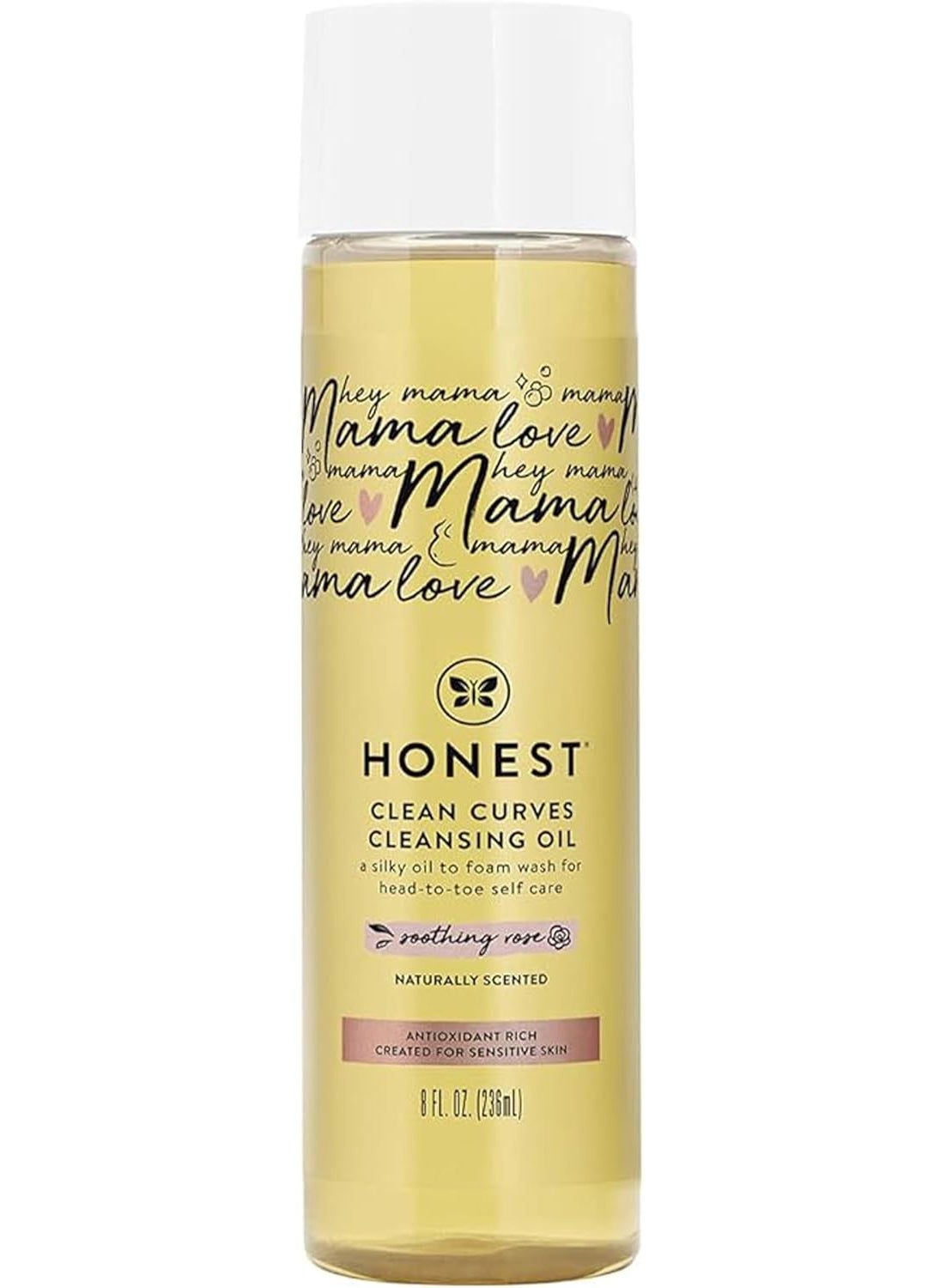 The Honest Company Honest Mama Clean Curves Cleansing Shower Oil  Naturally Derived Soap Free  Avocado Oil Vitamin E  8 fl oz