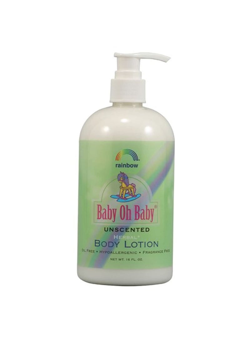 Rainbow Research Body Lotion Herbal Baby Unscented 16 Fluid Ounce