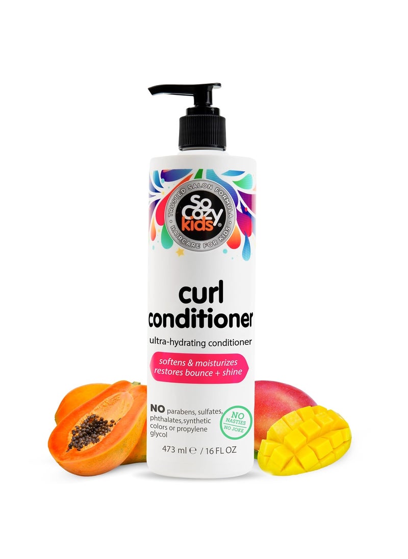 SoCozy Curl Conditioner for Kids Curly Hair 16 Fl Oz Pump Helps Soften Dry  Unruly Curls Hair Conditioner  Detangler with Mango Seed Butter Rice Protein  Papaya Extract Paraben  SulfateFree