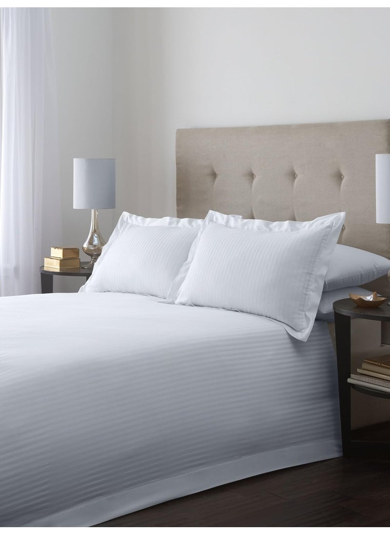 Linenwalas One Dozen Cotton 300 TC Duvet Covers, Comforter Cover, Rajai Cover, Blanket Cover, Quilt Cover in White Stripes-90
