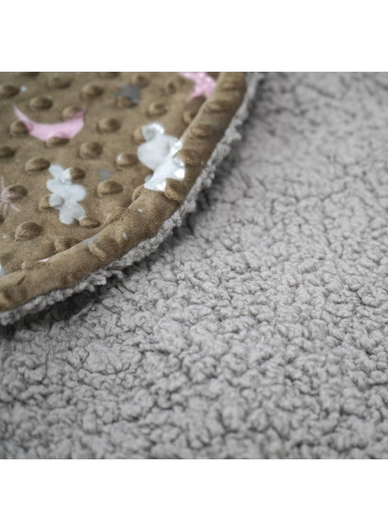 Florida All Season Hooded Baby Blanket Swaddler Wrapper Flannel Soft and Comfortable for New Born Baby Girls and Boys-Wrap Brown