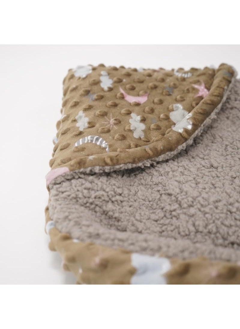 Florida All Season Hooded Baby Blanket Swaddler Wrapper Flannel Soft and Comfortable for New Born Baby Girls and Boys-Wrap Brown