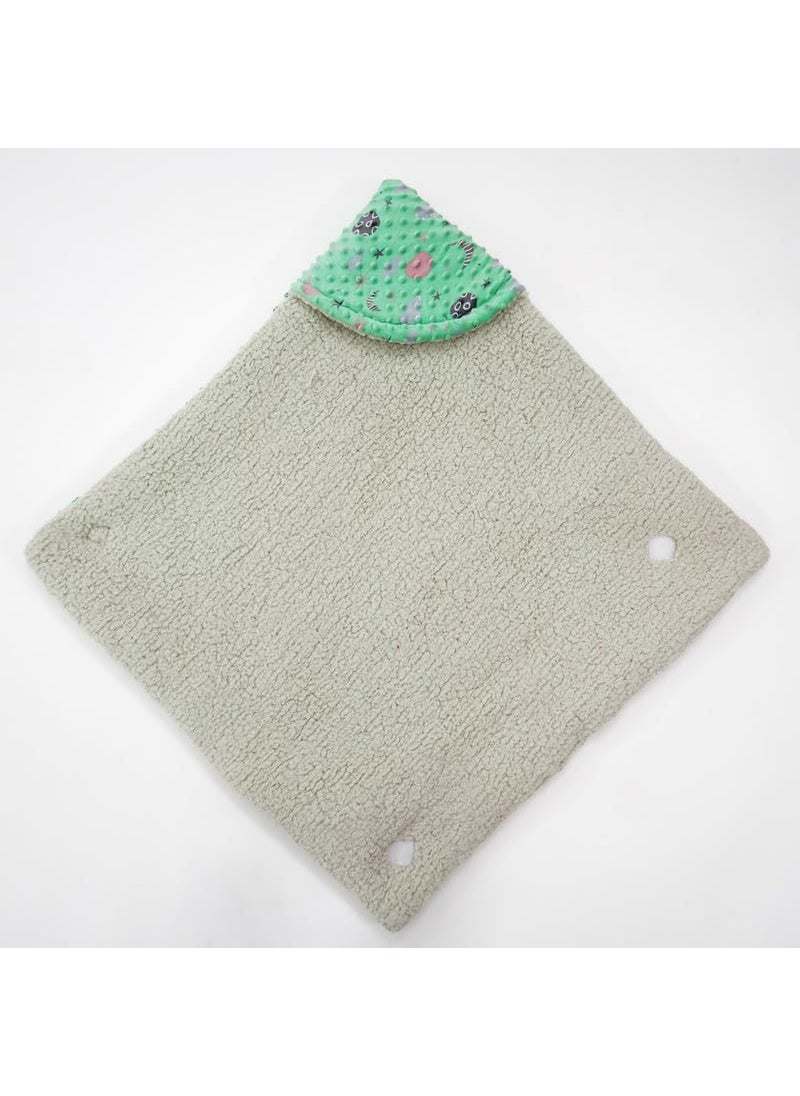 Florida All Season Hooded Baby Blanket Swaddler Wrapper Flannel Soft and Comfortable for New Born Baby Girls and Boys-Wrap Sea Green