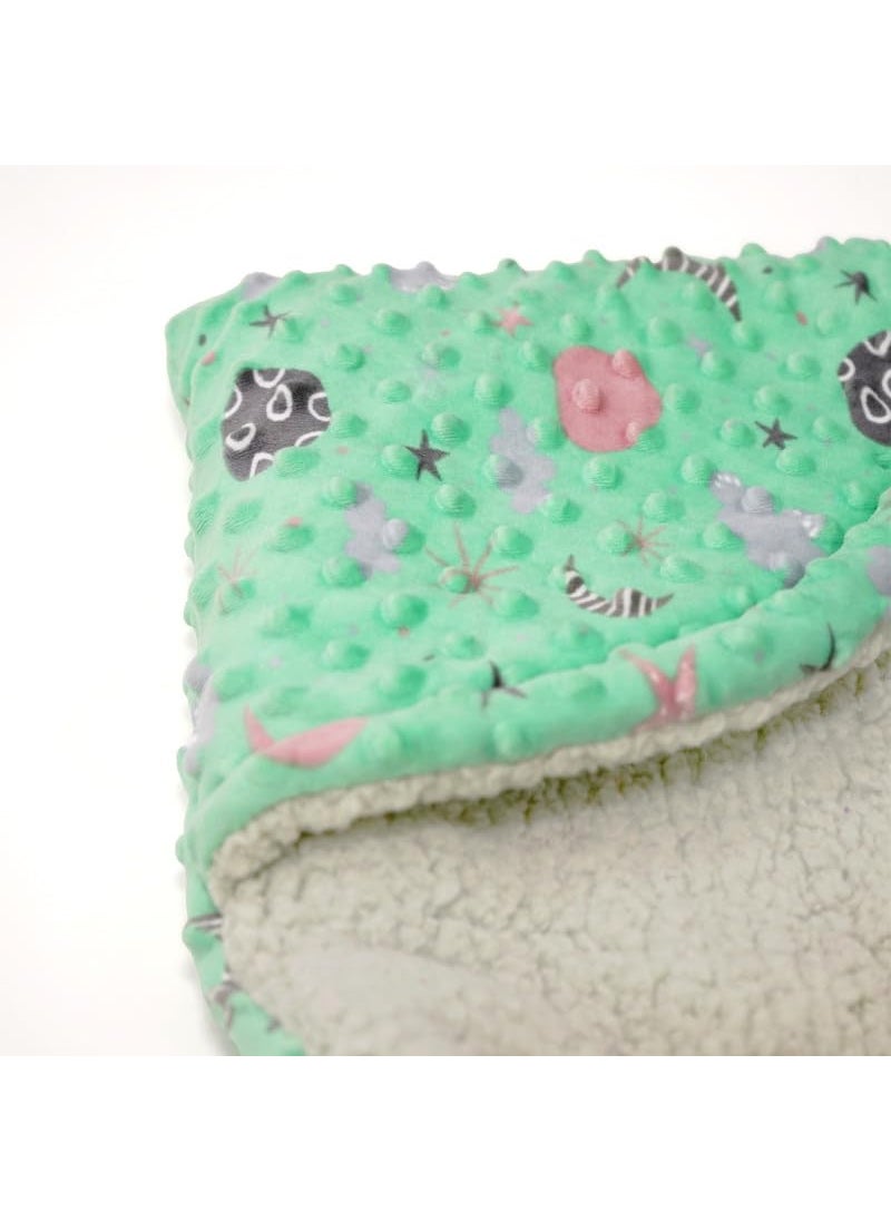 Florida All Season Hooded Baby Blanket Swaddler Wrapper Flannel Soft and Comfortable for New Born Baby Girls and Boys-Wrap Sea Green