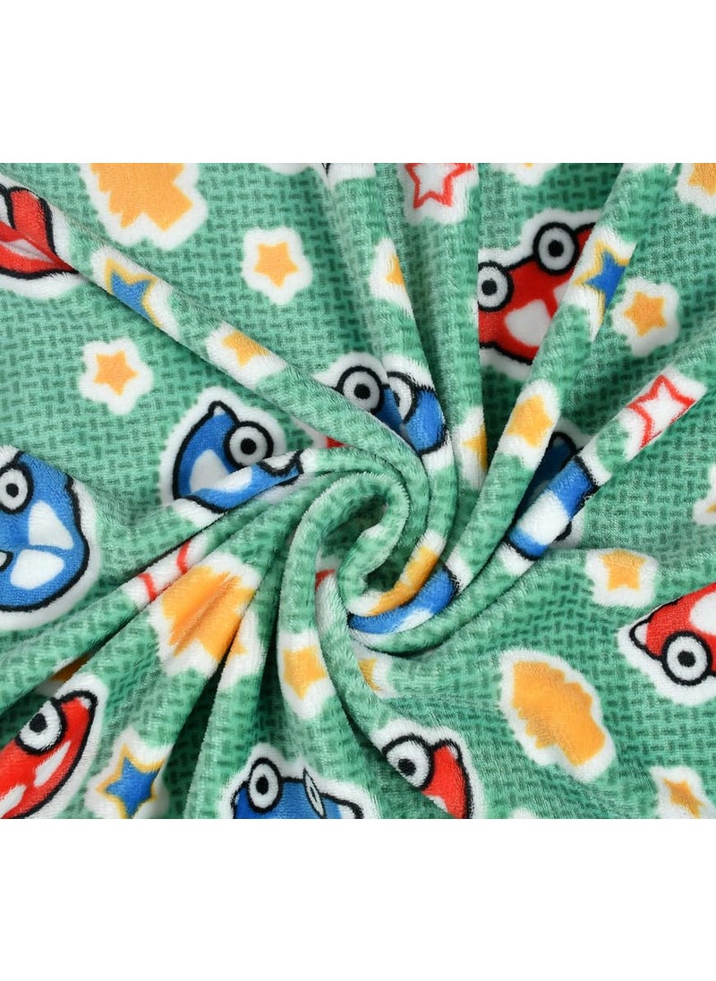 Florida All Season AC Baby Blanket Swaddler Wrapper Flannel Soft and Comfortable for 0-5 Years Babies with Car Print-Car Green