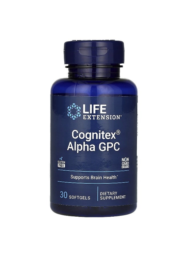 Life Extension, Cognitex Alpha GPC, 30 Softgels