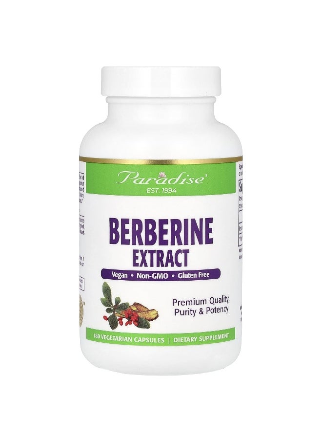 Paradise Herbs, Berberine Extract, 500 mg, 180 Vegetarian Capsules