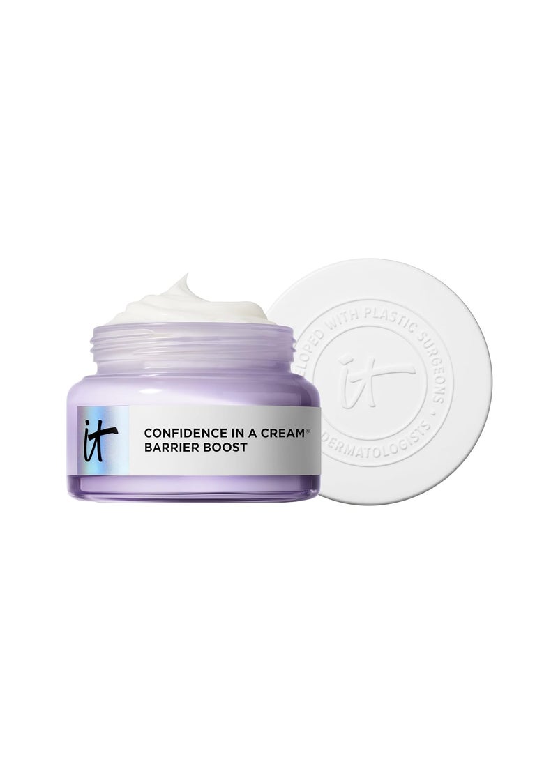 IT Cosmetics Confidence in a Cream Barrier Boost  Skin Barrier Repair Daily Face Moisturizer  Clinically Smoother Softer Skin After 1 Use  FragranceFree 100HR Hydration with Ceramide