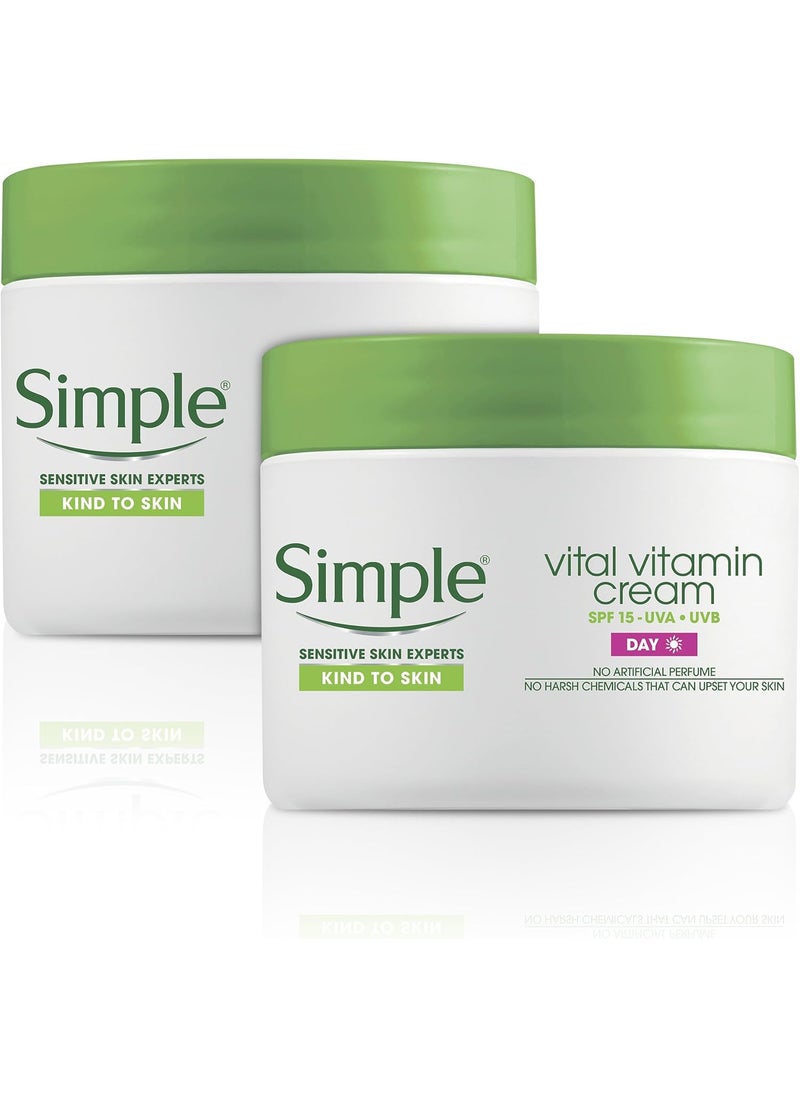 Simple Kind to Skin Vital Vitamin Day Cream 50ml  Pack of 2