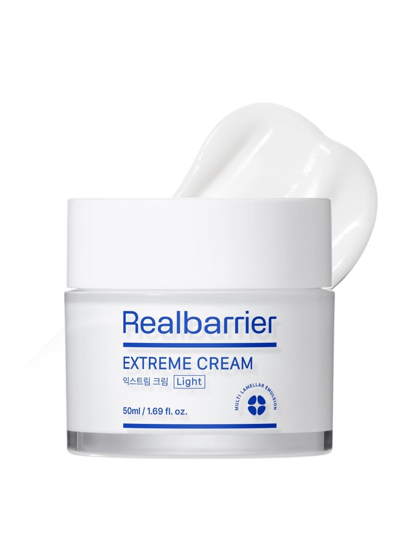 Real Barrier Extreme Cream Light 169 Fl Oz Lightweight Daily Soft Cream Facial Moisturizing Soothing Cream with Hyaluronic Acid Ceramides for Sensitive Skin Strengthen Skin Barrier Korean Skincare