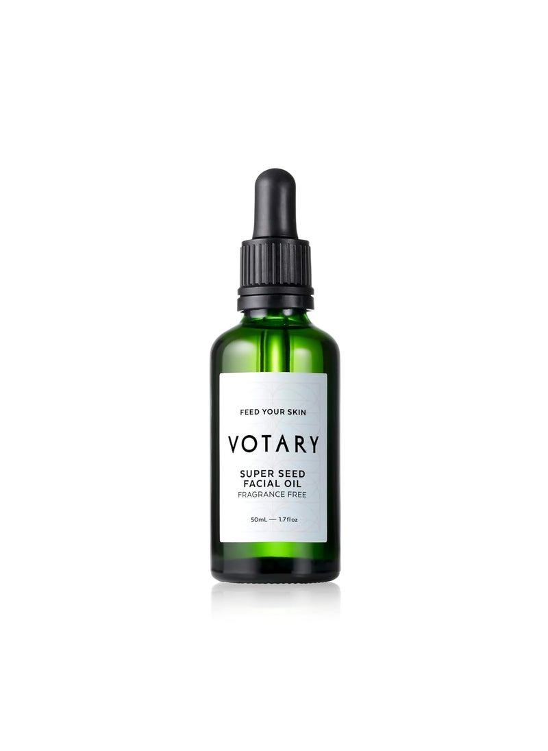 Votary Super Seed Facial Oil  Anti Aging Face Serum Drops For Dryness Redness Elasticity Soothes  Nourishes Skin For Alluring Youthful Look Hydrate  Enrich Skin Fragrance Free 17 Fl Oz