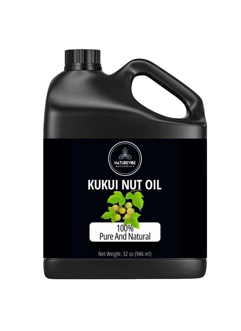 Naturevibe Botanicals Kukui Nut Oil 32 Ounces  100 Pure and Natural  Great for Skin Care and Hair Care
