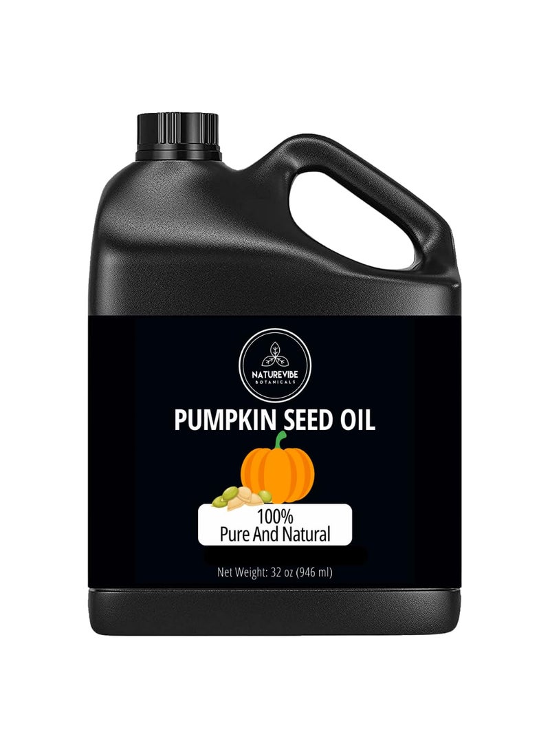 Naturevibe Botanicals Pumpkin Seed Oil 32 Ounces  100 Pure and Natural  Great for Skin Care and Hair Care