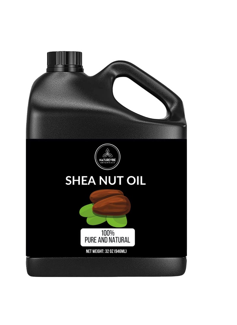 Naturevibe Botanicals Shea Nut Oil 32 Ounces 100 Pure and Natural Great for Skin Care and Hair Care