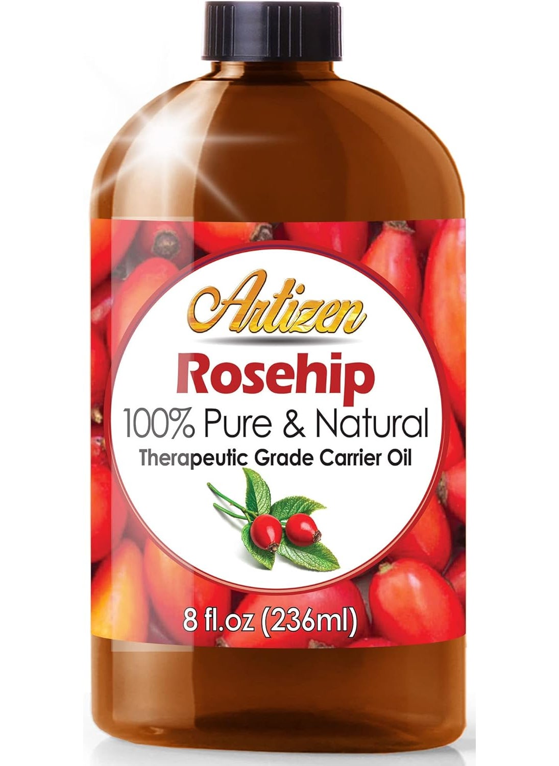 Artizen 8oz Rosehip Oil  Pure Natural Cold Pressed  Harvested From Fresh Roses Bushes  Rose Seed  Rose Hip Oil for your Face Nails Hands  Rosehip Oil for Skin