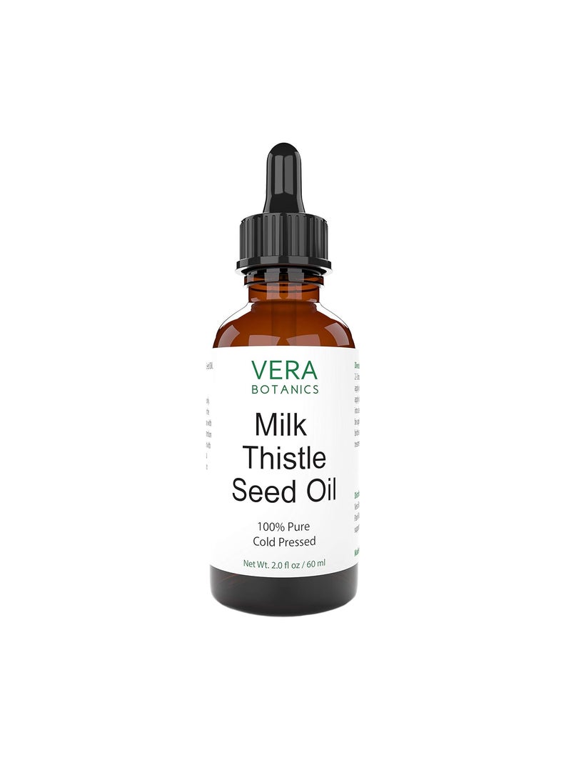 MILK THISTLE OIL 100 Pure  Natural Unrefined ColdPressed For Health Cleanse and Detox Face Dry Skin Nails Lips Body  Hair  Reduce Hair Breakage Even Out Skin Tone