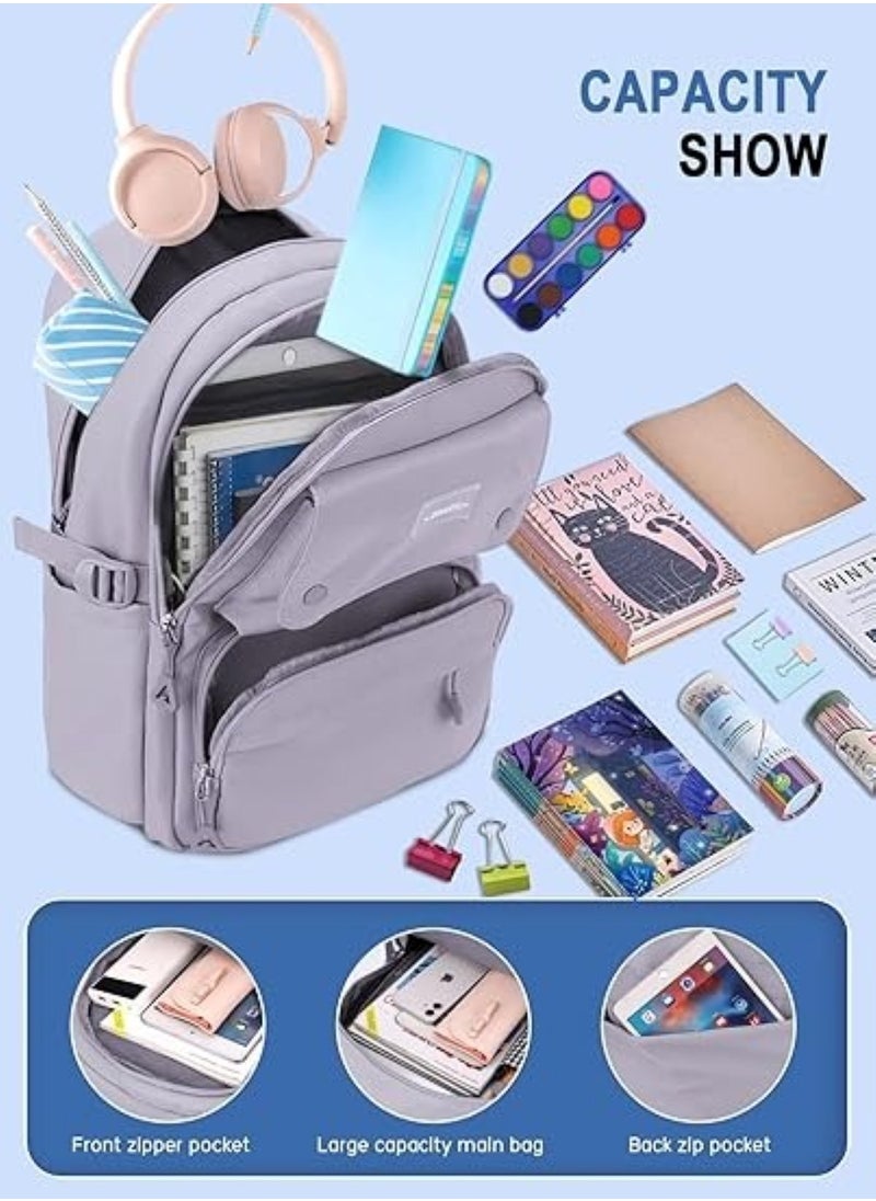 Trendy Grey School Backpack for Kids