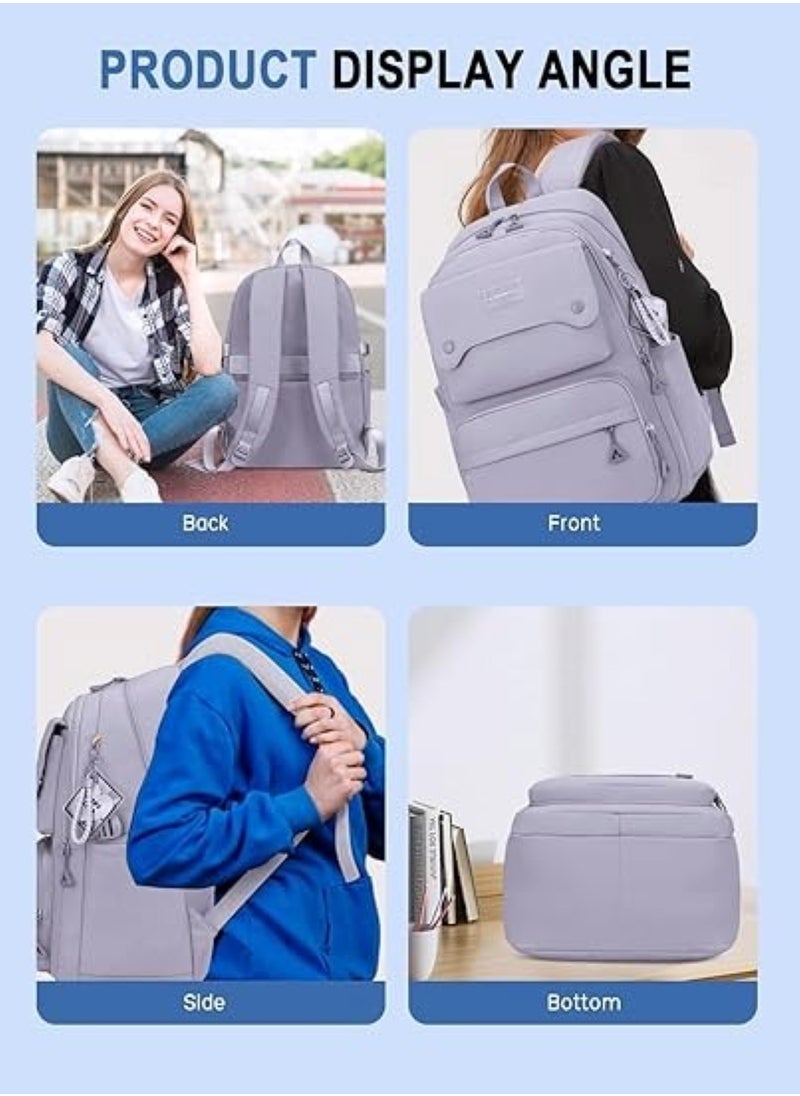 Trendy Grey School Backpack for Kids