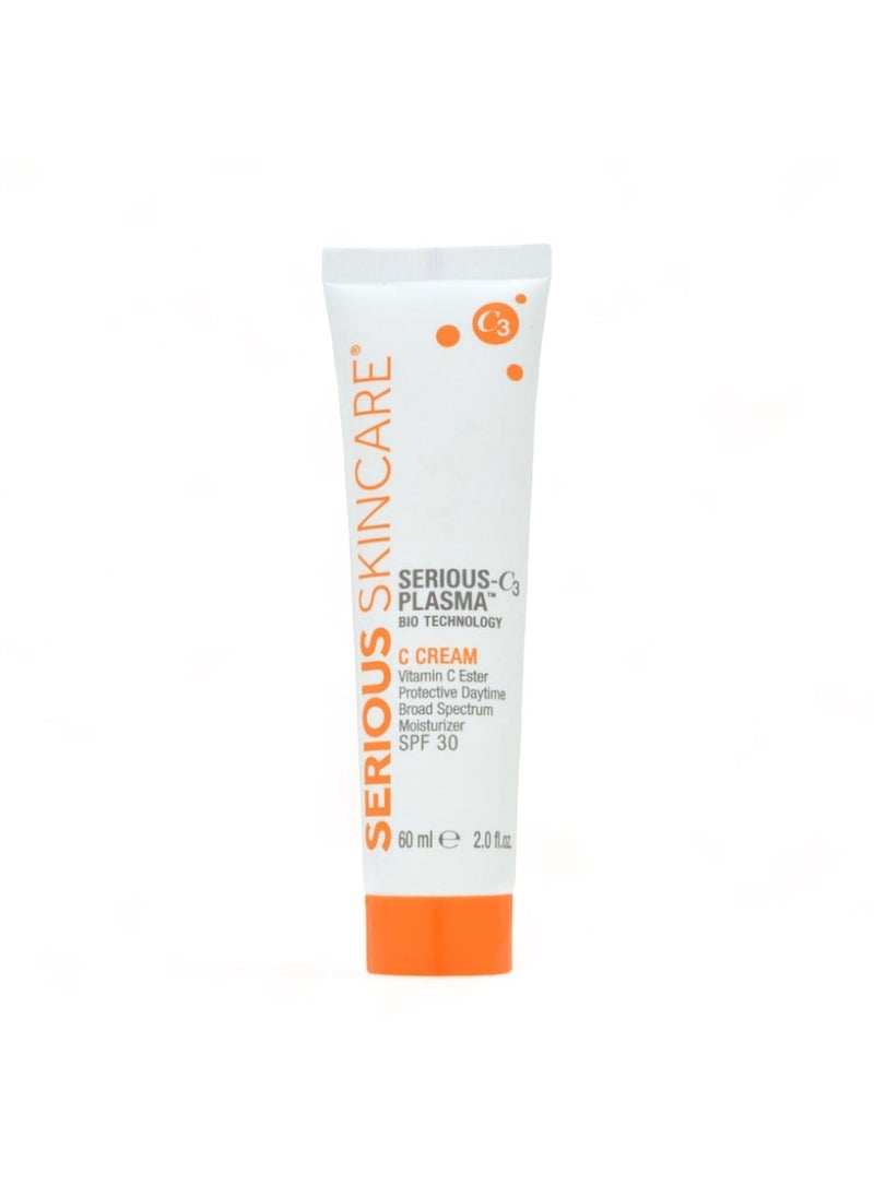 Serious Skincare  Vitamin C Face Cream for Women and Men  Hydrates Dry Skin  AntiAging Wrinkle Moisturizer for Radiant Skin  Vitamin C3 Esters  Hydrolyzed Collagen  Daytime SPF 302 Fl Oz