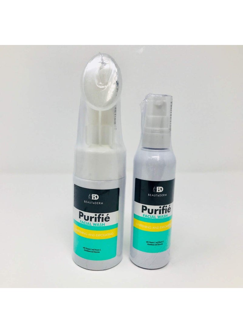 Beautederm Facial Cleanser Facial Wash with Pump Brush and Refill Bundle