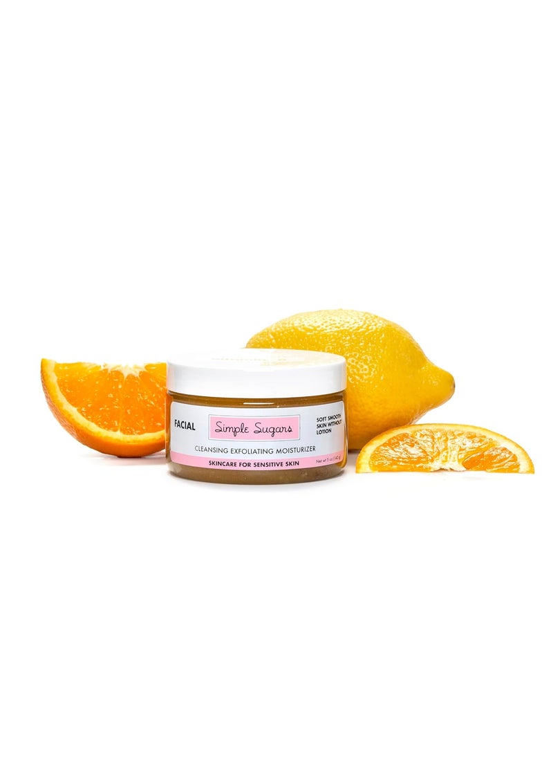 Vitamin C Facial Cleansing Exfoliating Moisturizer for Sensitive Skin Combination Skin Eczema Dry Skin Psoriasis
